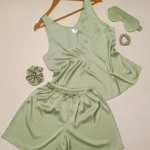 تاپ و شلوارک ابریشم خالص first class