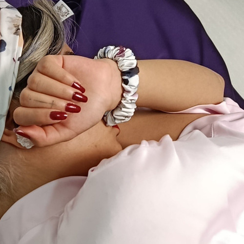 مینی اسکرانچی طرحدار ابریشم first class کپی